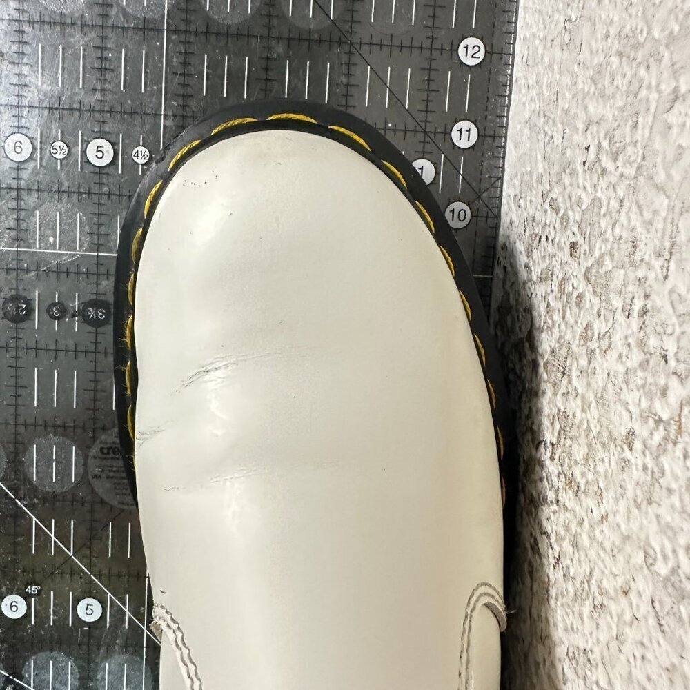 Dr. Martens 2976 Quad Women Size 7 White Leather Elastic Platform Chelsea Boot - Picture 11 of 11
